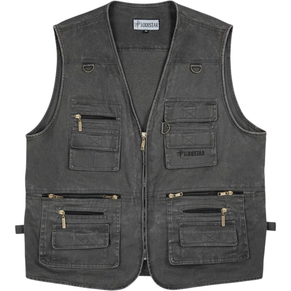 Lodestar Multi-Pocket Utility Fishing Photography Vest Mens 3XL Charcoal Gray